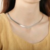 Unique Bargains Women's 14K Gold Plated Flat Snake Chain Choker Necklace - 4 of 4