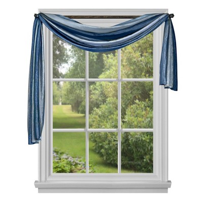 GoodGram Ombre Crushed Satin Sheer Single Window Curtains & Valances