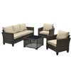XIZZI Outdoor Sectional Sofa Set, Modular Outdoor Gray Wicker Sofa Set with Optional Solar Table, Ottomans or Fire Pit in 6 Colors, All-Weather Design - 2 of 4