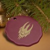 Elon University Primary Logo Porcelain Scalloped Holiday Christmas Tree Ornament - 4 of 4
