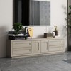 FUFU&GAGA Gray Light - toned Wood TV Cabinet: Modern Design, Ample Storage, Smooth Operation - 2 of 4