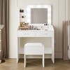 Vanity Desk with Mirror and Lights, Makeup Vanity with Power Outlet - 2 of 4
