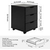 FONTOI File Cabinets, 3 Drawer Vertical Rolling Wood with Casters for Home Office, Practical Under Desk Storage, Black, 15.74"*15.74"*22.16" - 2 of 4