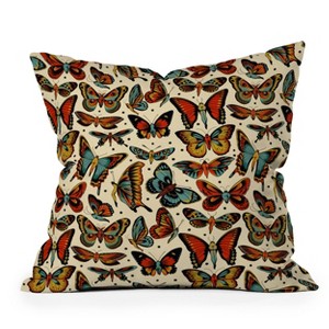 Cecitattoos Butterflies Outdoor Throw Pillow - Deny Designs - 1 of 3