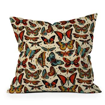 Cecitattoos Butterflies Outdoor Throw Pillow - Deny Designs