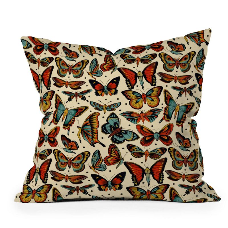 Cecitattoos Butterflies Outdoor Throw Pillow - Deny Designs, 1 of 5