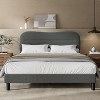 Queen Size Bed Frame with Headboard upholstered Bed Frame Soft Boucle Fabric Soft Cloud Marshmallow Shape Upholstered Headboard No Box Spring Needed - 4 of 4