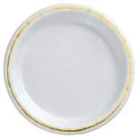 6.75" Snack Paper Plate White/Gold - Spritz™