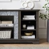 Lyngins 58" TV Stand with Faux Stacked Stone Design,Entertainment Center with Open Shelves,Console Table & Sideboard for Living Room,Kitchen - 4 of 4