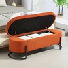 CENGHU Storage Ottoman, Bedroom End Bench, Upholstered Fabric Storage Ottoman, Entryway Footstool, Ottoman Bench for Living Room & Bedroom - 2 of 4