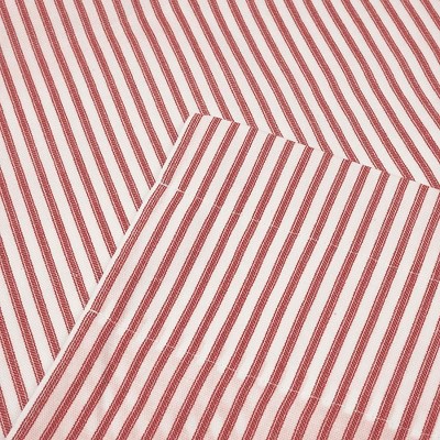 Brick Stripe Polyester Cotton Rod Pocket Valance 58" x 15"