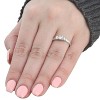 Pompeii3 1 Ct Three Stone Diamond Engagement Ring 14K White Gold - 3 of 4