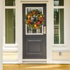 Unique Bargains Front Porch Decor Halloween Berries Maple Leaves Pumpkin Wreaths - 4 of 4