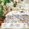 Christmas Flower and Cat Flannel Throw Blanket Soft Plush for Couch Sofa Bed Christmas Home Decor Christmas Gift. - 4 of 4