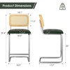 Bencmate Dining Chairs Counter Height Bar Stools Set of 2, Upholstered PU Leather Barstools, 30 inch, Green, 17.7"*18.9"*39.4" - 2 of 4