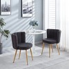 2-Pack Iron-Legged Dining Chairs with Cushioned Seats, Versatile for Any Room - 3 of 4