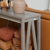 Vynxaria Console Table, Farmhouse Entryway Table with Storage Slatted Shelf, Rustic Sofa Table with Anti-Tipper for Living Room, Hallway, Gray - 4 of 4