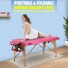 FDW Massage Table 2 Fold Portable Massage Table Spa Bed Massage Bed Height Adjustable Salon Tattoo Bed Lightweight Spa Table with Carry Case - 2 of 4