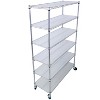 NicBex 82"/84"H 6-Tier Heavy Duty Wire Shelving Unit, 6000LB Capacity Adjustable Storage Rack with Wheels & Shelf Liners - 2 of 4