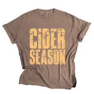 Cider Season Block Distressed - Women's Garment Dyed Graphic T-Shirt - 1 of 4