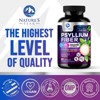 Psyllium Fiber Supplement 1500mg, Non-GMO, Natural Soluble Fiber Daily Digestion - 60 Count;120 Count - 4 of 4