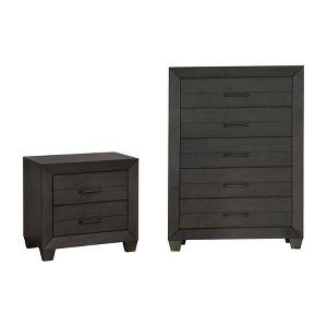 2pc Hambleton Nightstand And Chest Set Dark Gray Homes Inside Out Target