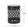 Maggift Patio End Tables Accent Side End Table for Outdoor and Indoor, Garden, Backyard Use, Special Design, Black, 13.75"*13.75"*18" - 3 of 4