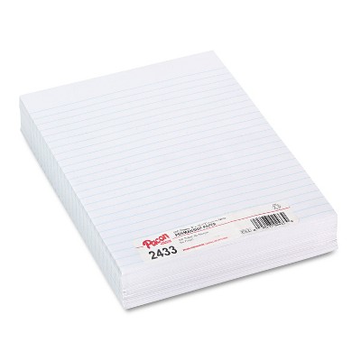 Pacon Composition Paper 3/8" Ruling 16 lbs. 8 x 10-1/2 White 500 Sheets/Pack 2433