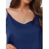 cheibear Women's Satin Cami Top Silky Strap Lounge Pajama Camisole 2025 - 4 of 4