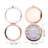 Unique Bargains Ultra Thin Makeup Mirror Rose Gold Tone 1 Pc - 2 of 4