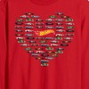 Men's - Hot Wheels - Valentine's Hot Wheels Heart Long Sleeve Graphic T-Shirt - 2 of 3