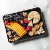 Posh Setting Black and Gold Rectangular Serving Tray with Scalloped Edge - 4 Count - 4 of 4