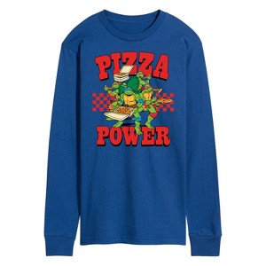 Men's - Teenage Mutant Ninja Turtles - Group Pizza Power Long Sleeve Graphic T-Shirt - 1 of 4