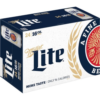Miller Lite Beer - 24pk/16 Fl Oz Cans : Target