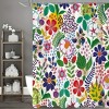 1pc Vibrant Tie Dye Floral Shower Curtain - Waterproof, Machine Washable, Grommet Top with Hooks - 4 of 4