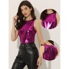 INSPIRE CHIC Women's Metallic Sleeveless Club Party Shiny Tank Top - 2 of 4