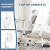 Mesh Breathable Backrest Office Chair, High Back-Adjustable Headrest With Lumbar Upport And Flip-Up Armrests Task Chair-Cuddlewood - 2 of 4