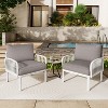 Christopher Knight Home Hester Outdoor Polypropylene Upholstered Club Chair (Set of 2) - 2 of 4