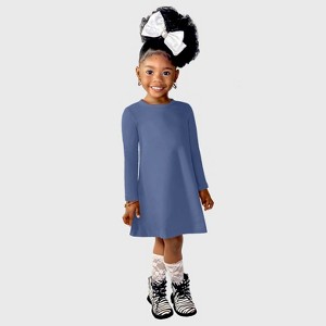 City Threads Long Sleeve Soft 100% Cotton Baby Rib Long Sleeve Dress - USA-Made for Girls/Baby/Toddler - 1 of 4