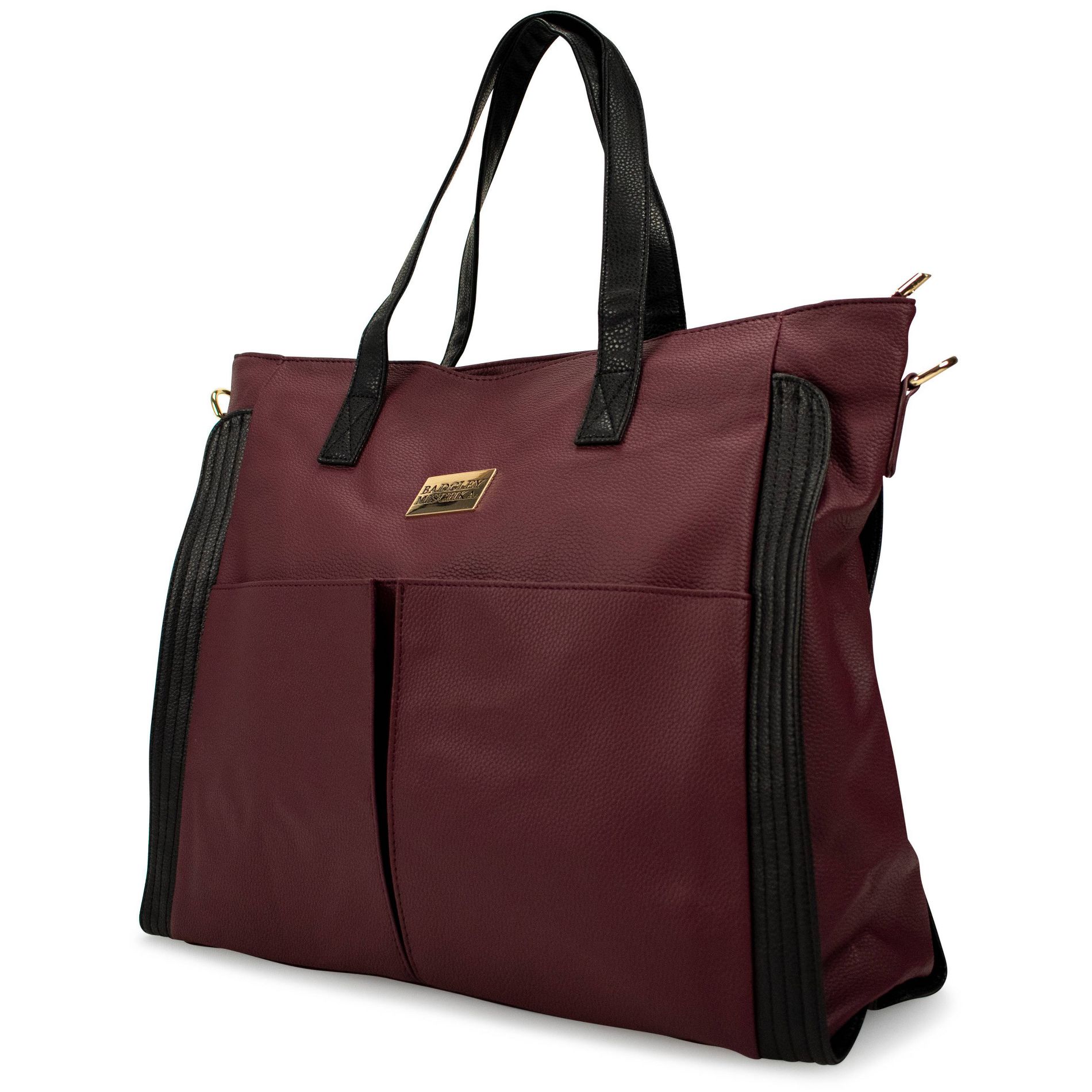 Badgley Mischka Rose Travel Weekender Bag XL - Merlot