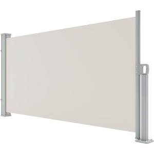 Retractable Side Awning 71x138 inch, Steel Frame Privacy Screen Outdoor, Waterproof UV-Resistant Folding Divider for Patio Balcony Pool - 1 of 4