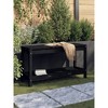 Patio Bench Black 42.5"x13.8"x17.7" Solid Wood Pine - 2 of 4