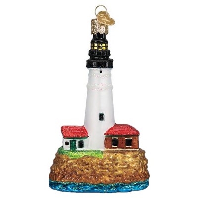 Old World Christmas Blown Glass Ornament for Christmas Tree, Portland Head Lighthouse