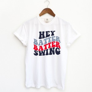 Simply Sage Market Women's Batter Batter Swing Stacked Short Sleeve Garment Dyed Tee - 1 of 2