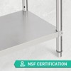 Stainless Steel Kitchen Cart, 72 x 30 x 35 inches Prep Table with Table Foot and Adjustable Shelf - 4 of 4
