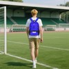 Soccer Bag, Soccer Backpack, Basketball Backpack with Cleat Shoe and Ball Compartments Sports Backpack for Volleyball Football for Men Women (Blue) - 2 of 4
