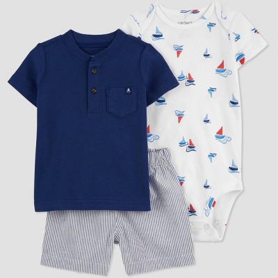 Carter's Just One You® Baby Boys' Crab Top & Bottom Set - Blue/orange :  Target