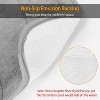 NewHome"U-Shaped Non-Slip Bathroom Rug, Absorbent Cozy Velvet Toilet Mat, 23.62 x 19.69 inches"Kahki&LBlue - 4 of 4