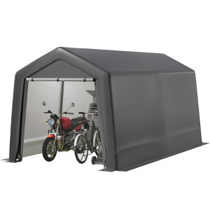 Portable Shed, Outdoor Storage Shelter, 8x12x7.7 ft Heavy Duty Waterproof Storage Tent Sheds with Roll-up Zipper Door - 1 of 4