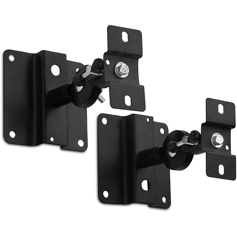 Mount-It! Speaker Mount For Wall and Ceiling, Low Profile Heavy Duty, Anti-Theft, Universal For Channel Surround Sound & Satellite Speakers, 2 Mounts, 1 of 7